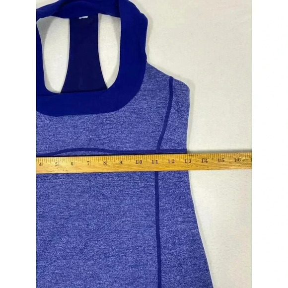 Lululemon Size 6 Royal Blue Scoop Neck Racer Back Tank Top W/ Bra - Picture 7 of 9